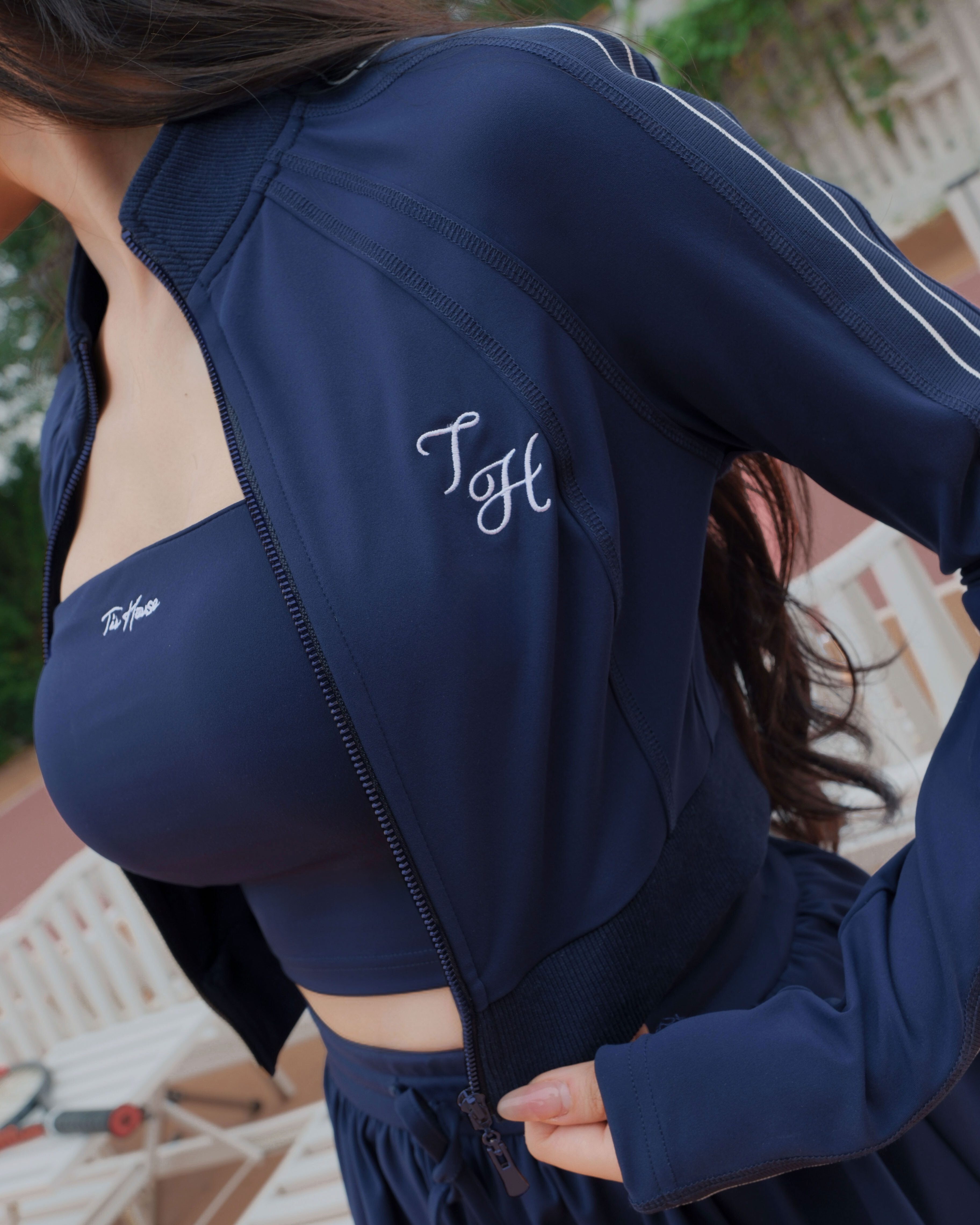 訂製-運動學院系·立領長袖合身短外套