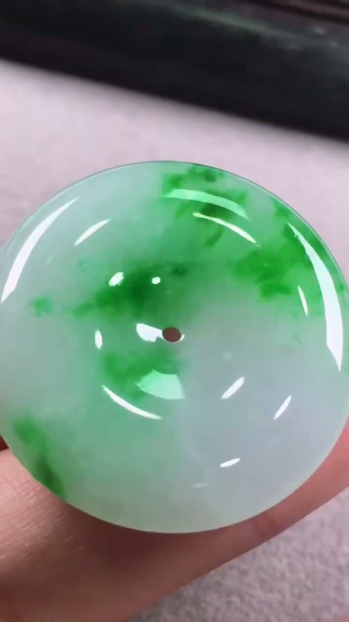 翡翠平安扣 (30.6mm直徑),天然翡翠A玉, 緬甸玉, Jade, Jadeite