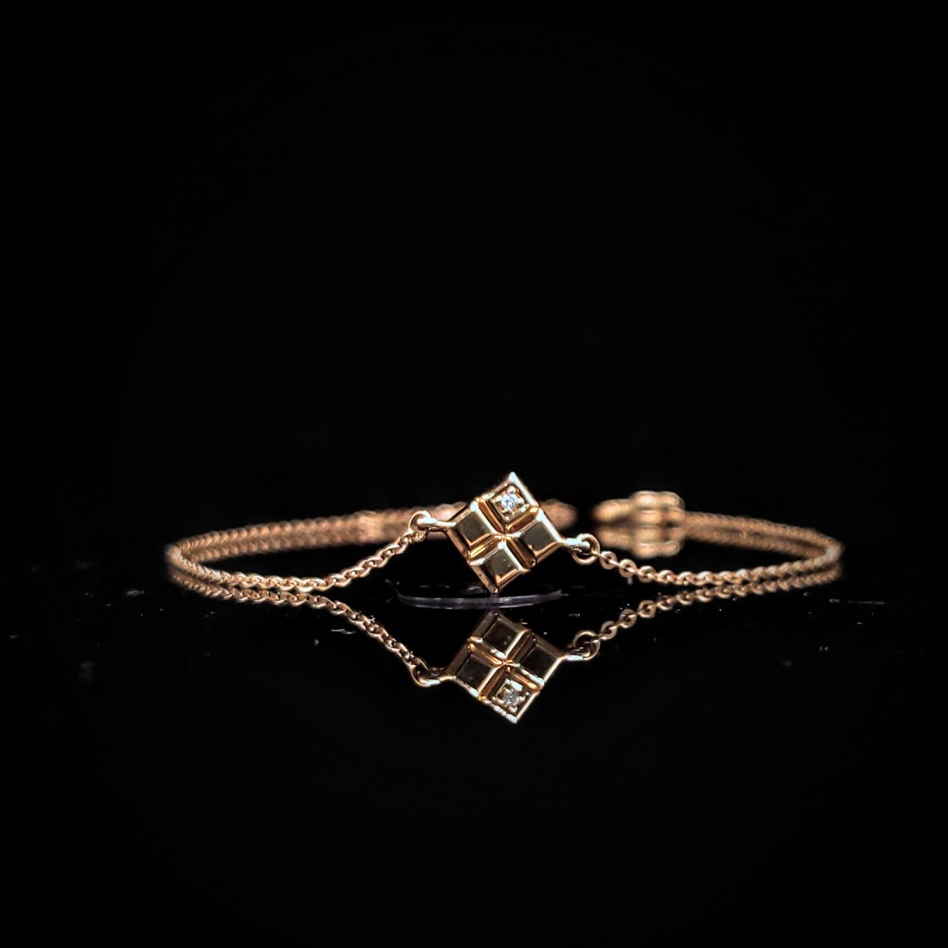 18K Rose Gold Diamond Bracelet