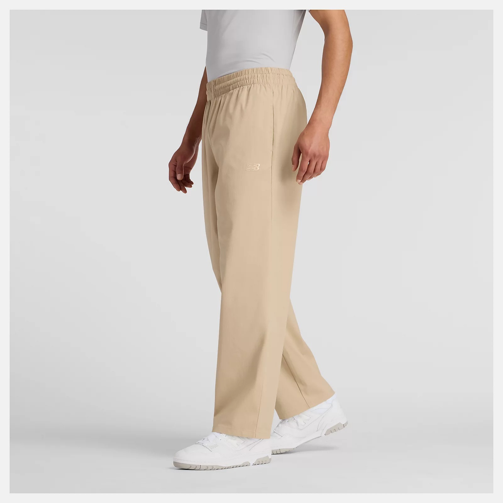 NEW BALANCE 長褲 NB 卡其 刺繡 休閒長褲 男 AMP53549SOT