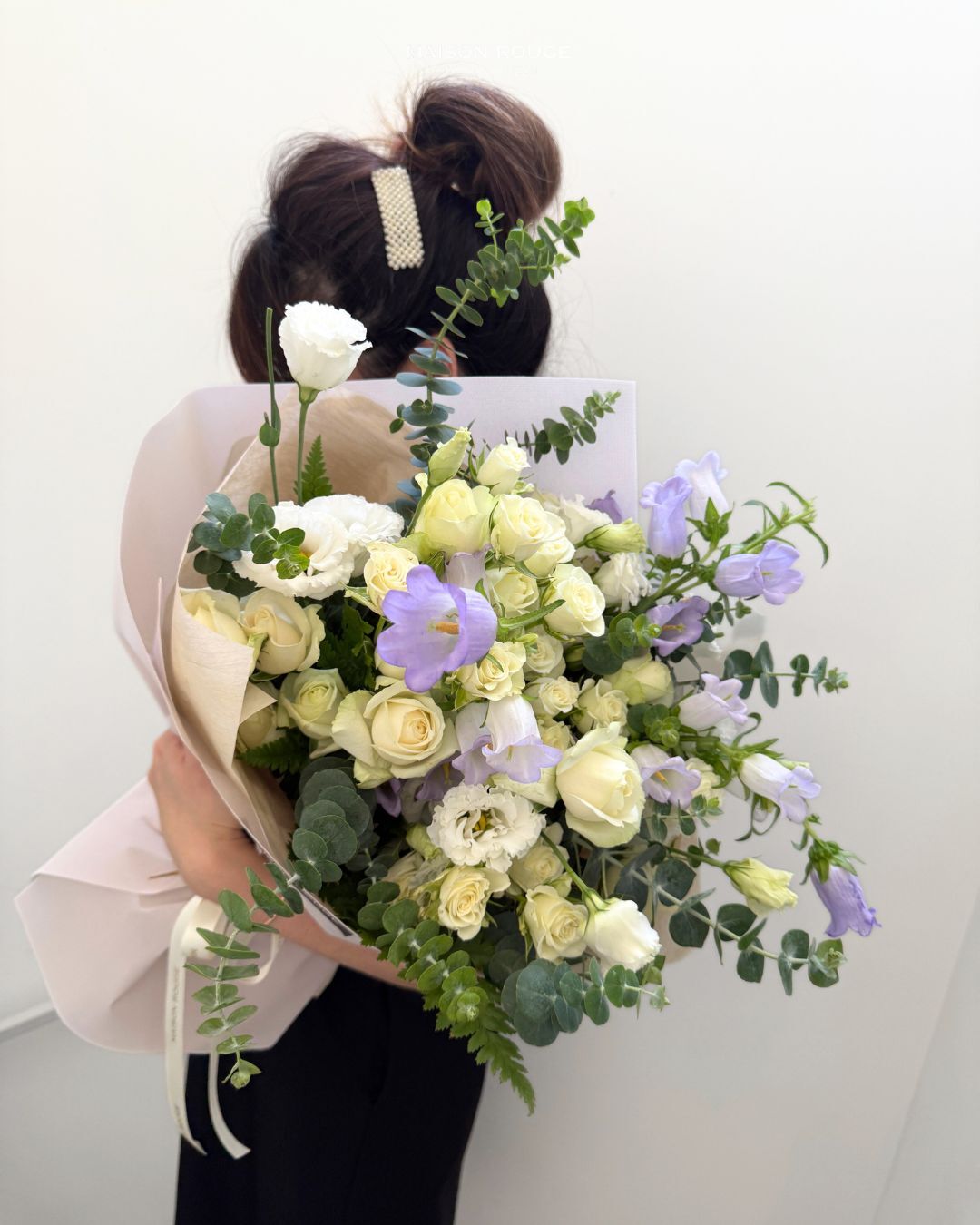 貳樓有花・經典花束（白綠紫色系）