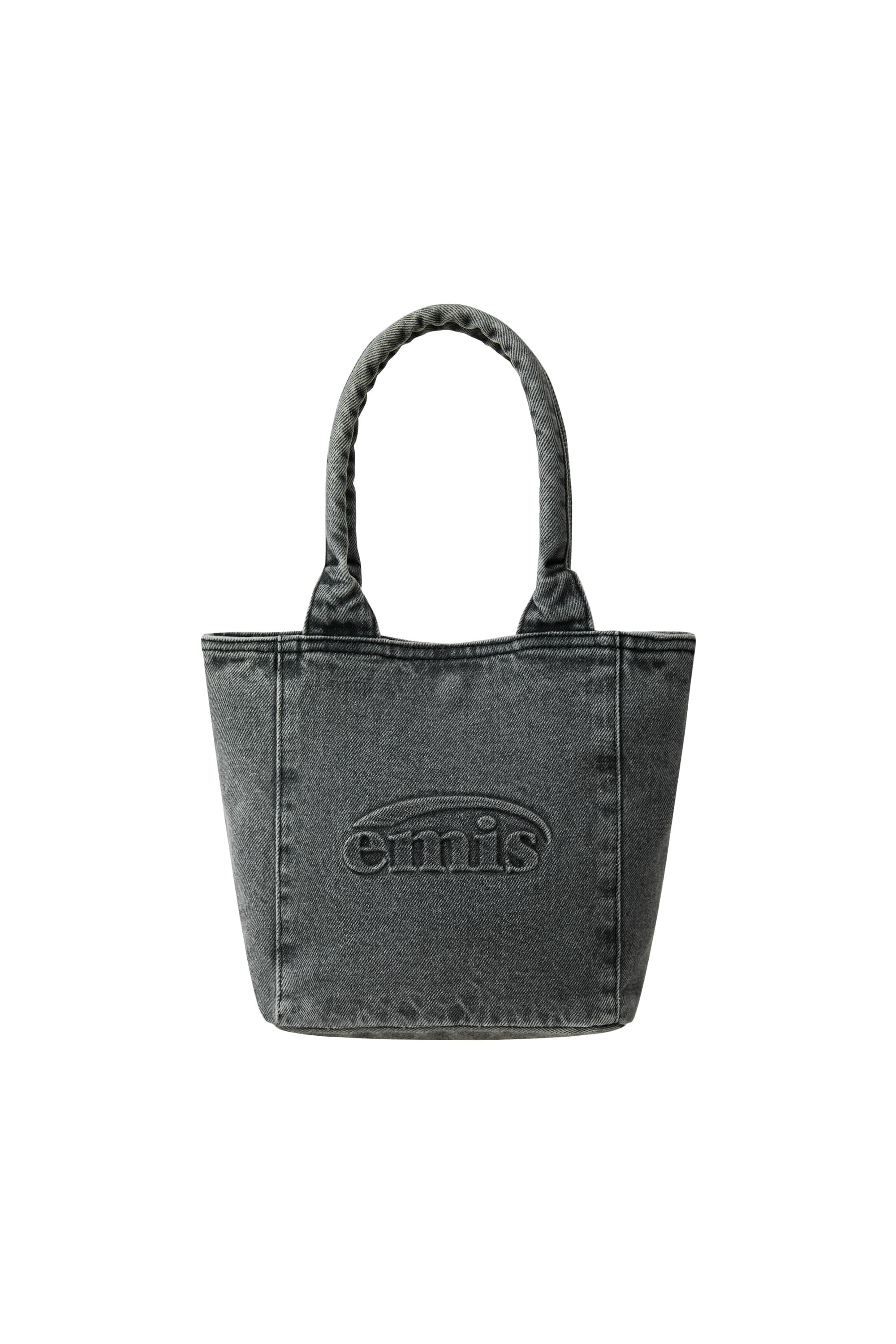 EMIS LOGO EMBOSSED DENIM TOTE BAG