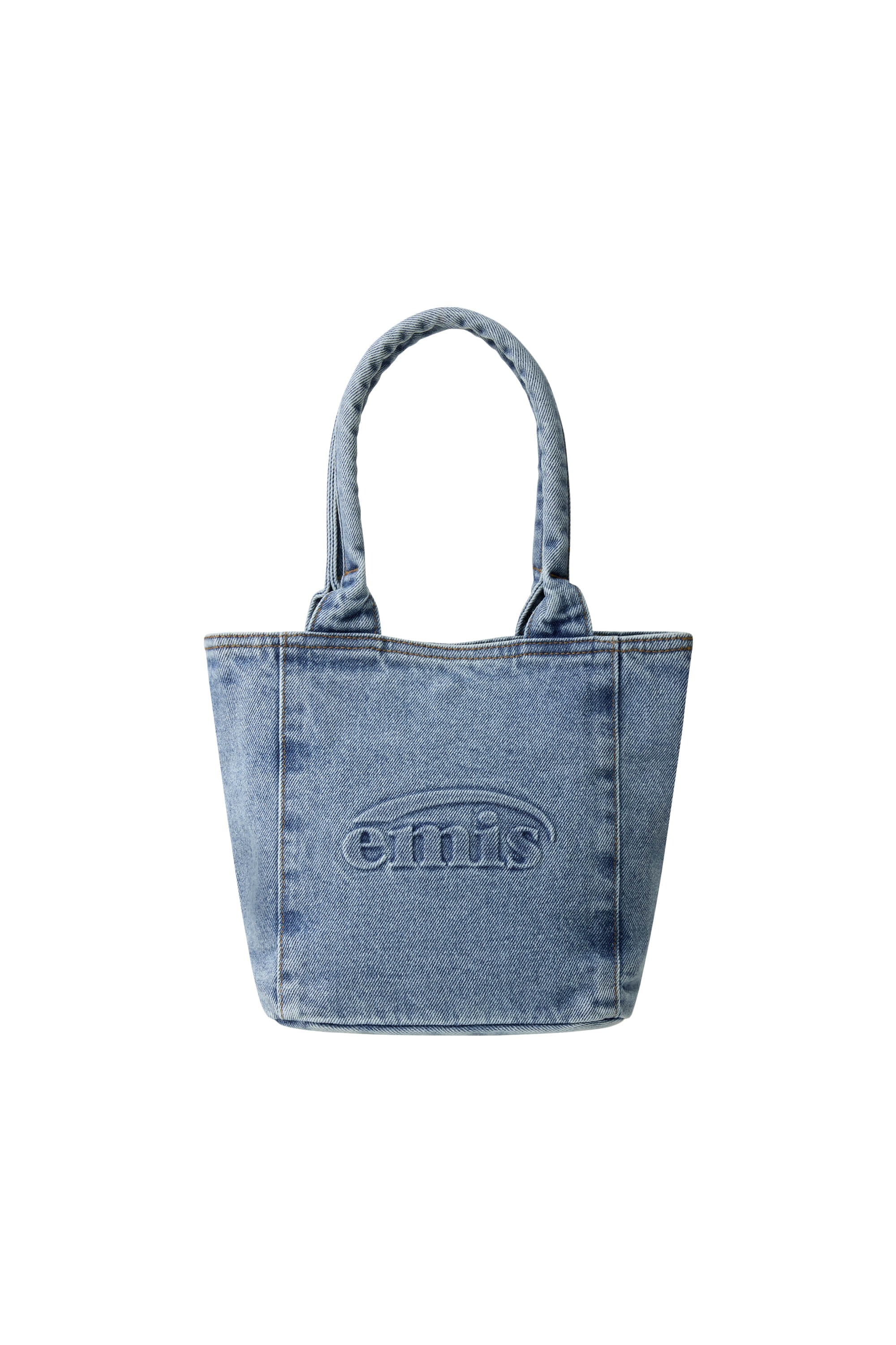 EMIS LOGO EMBOSSED DENIM TOTE BAG