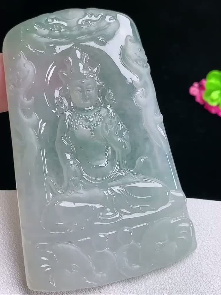 92519 翡翠觀音牌