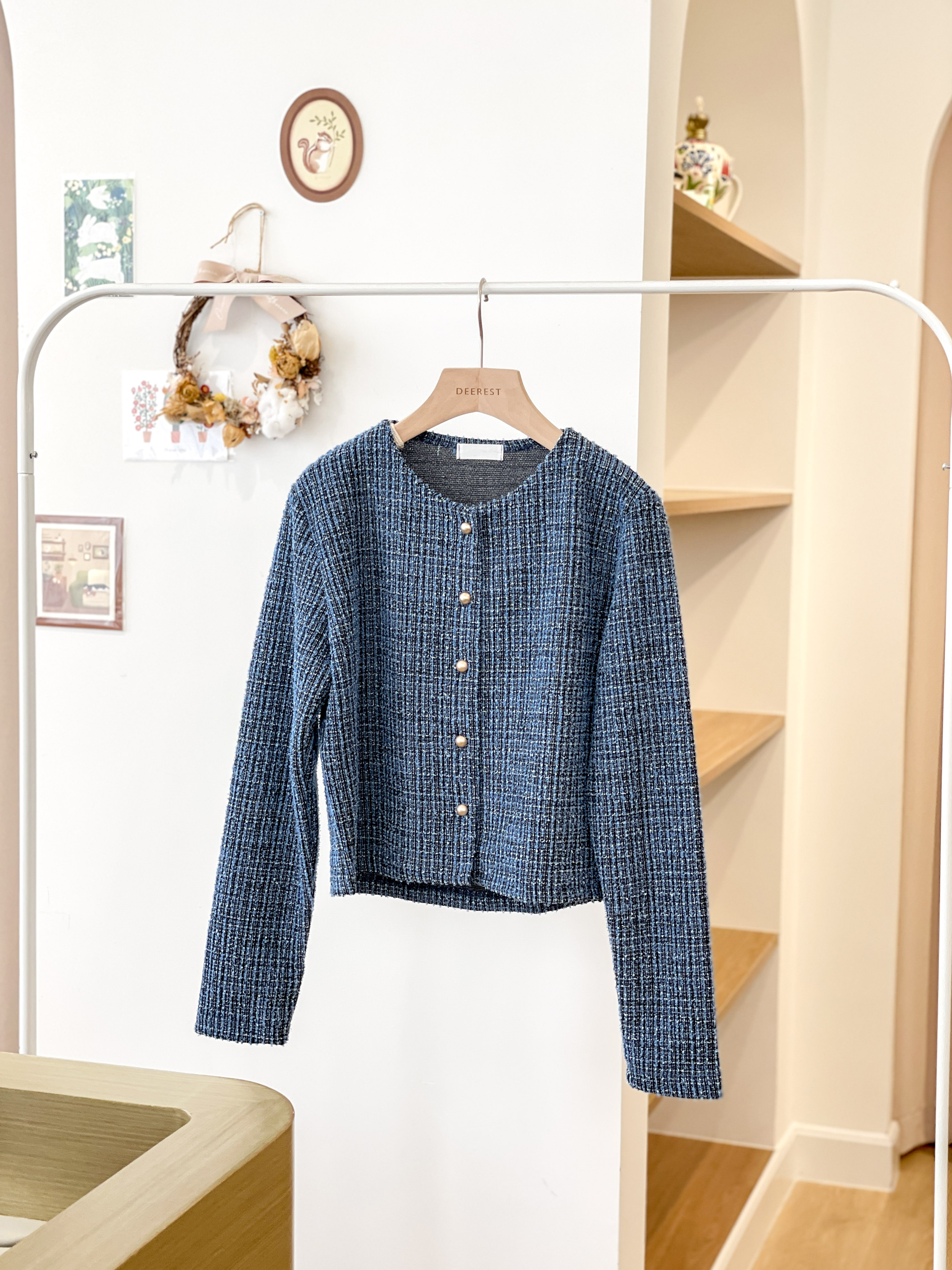 JK242 Sapphire Moonlight Tweed Jacket