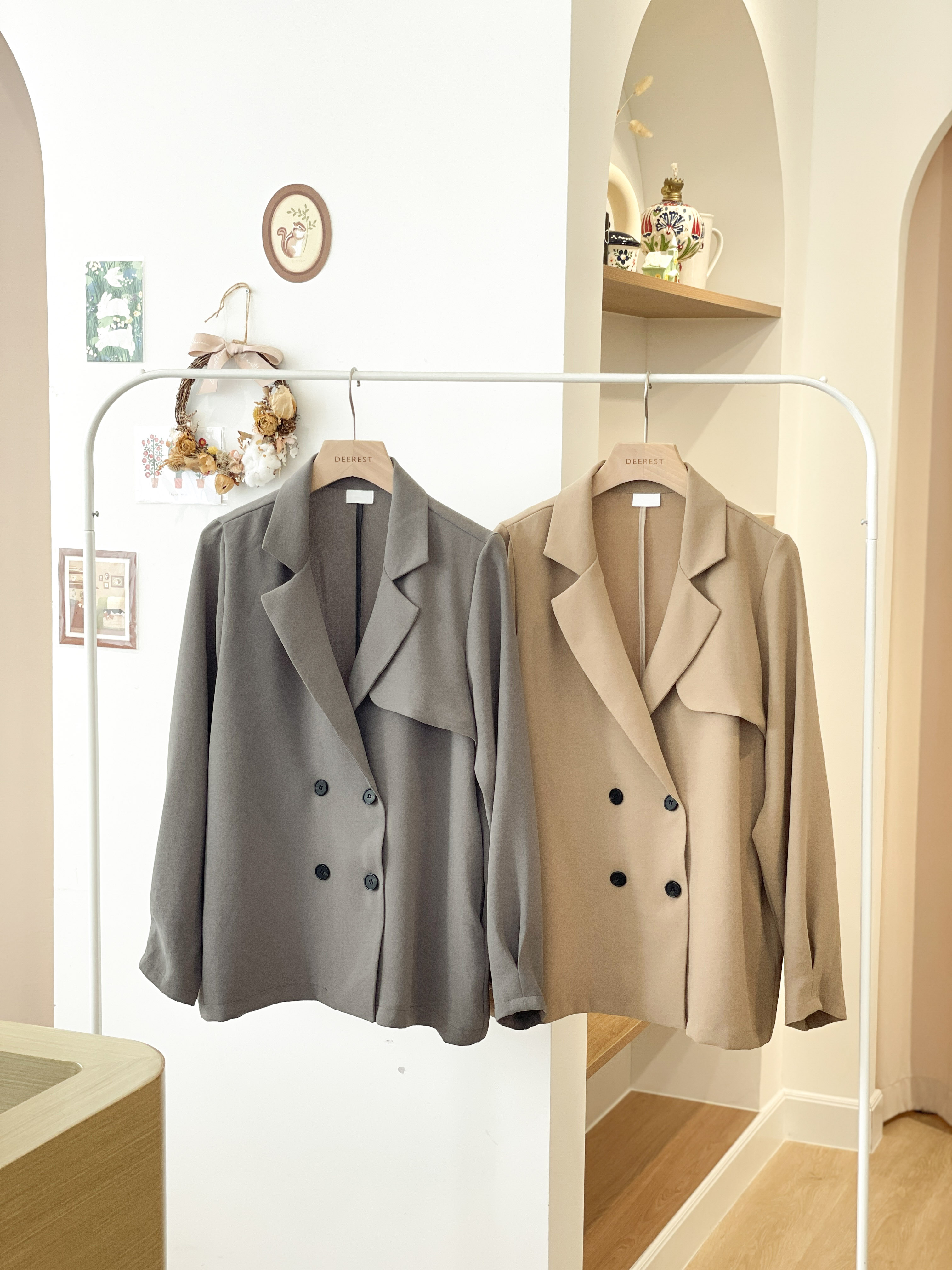 JK244 Olive Haze Autumn Blazer