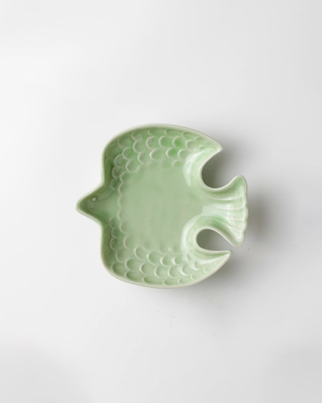 Dinky Bird shape Plate Green｜Mino Ware