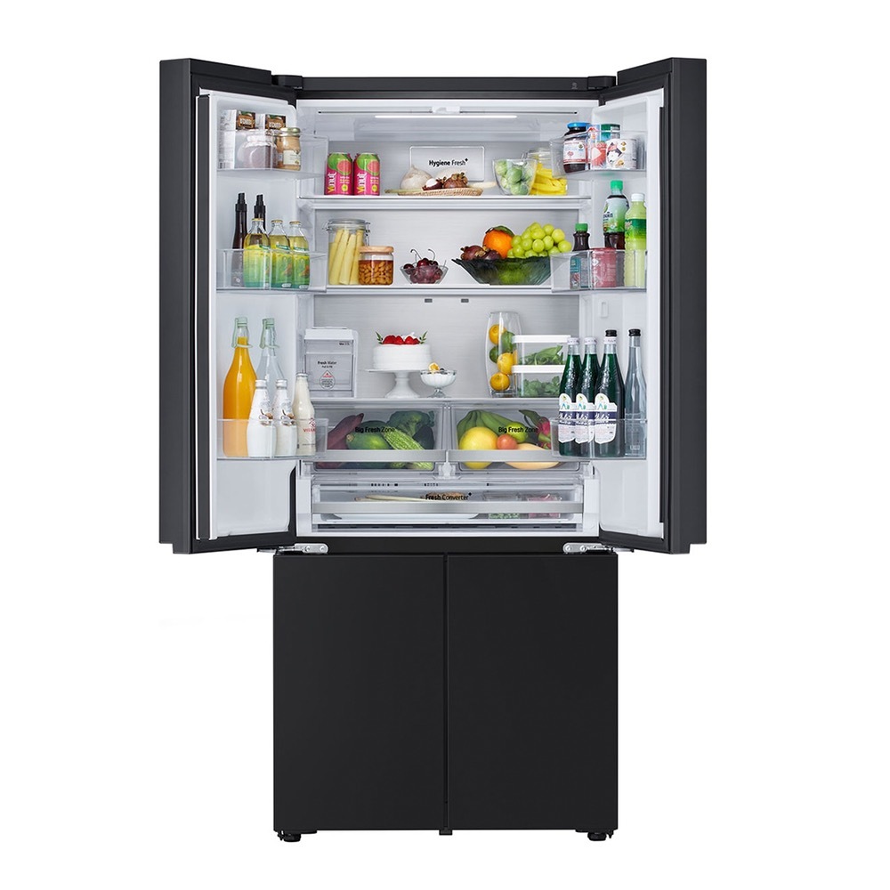 【LG】619公升｜ 智慧變頻四門冰箱｜曜石黑鏡面|GV-NB61BG