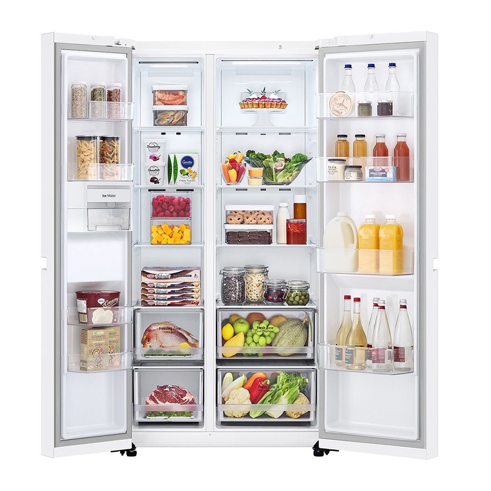 【LG】653公升｜智慧變頻對開冰箱｜亞麻白|GL-BL62WM