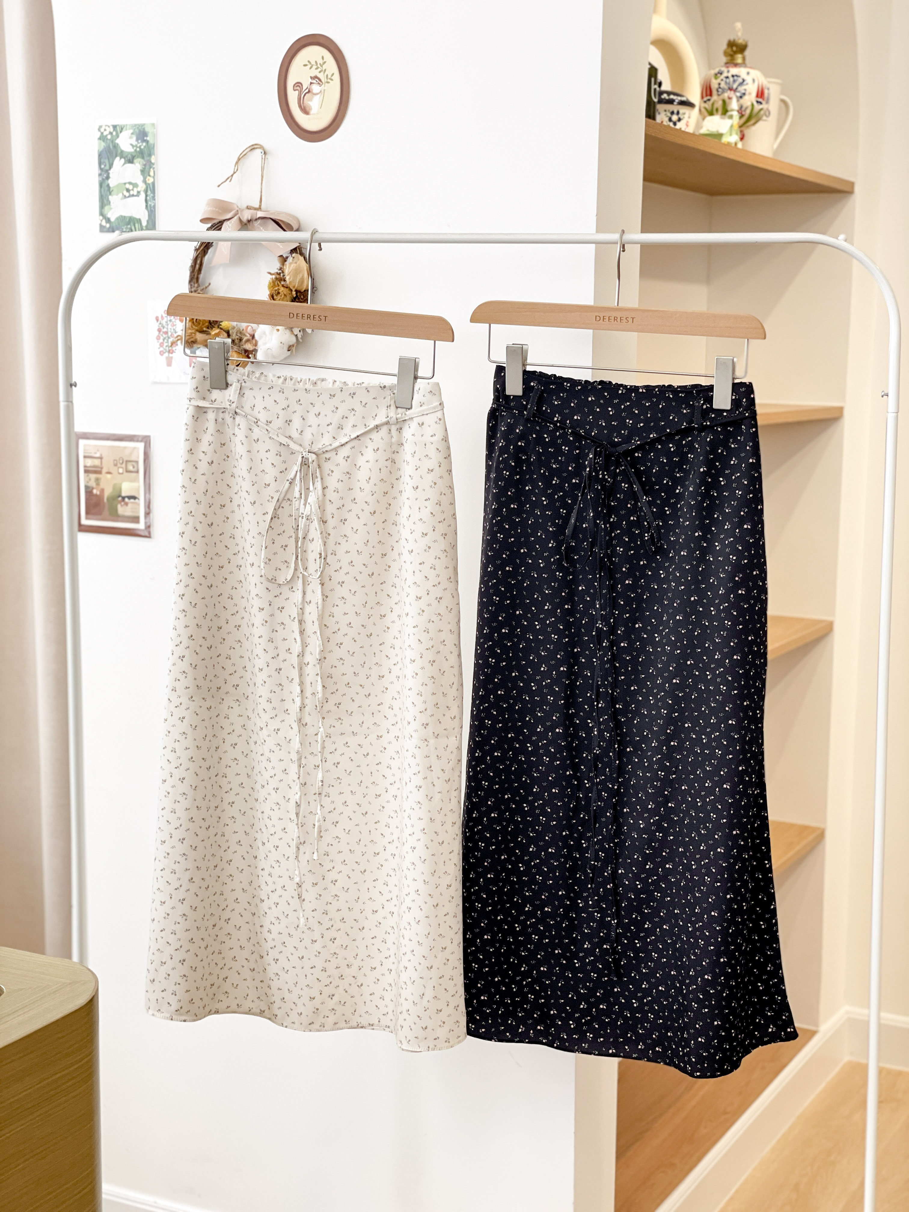 SK570 Golden Dawn Floral Long Skirt