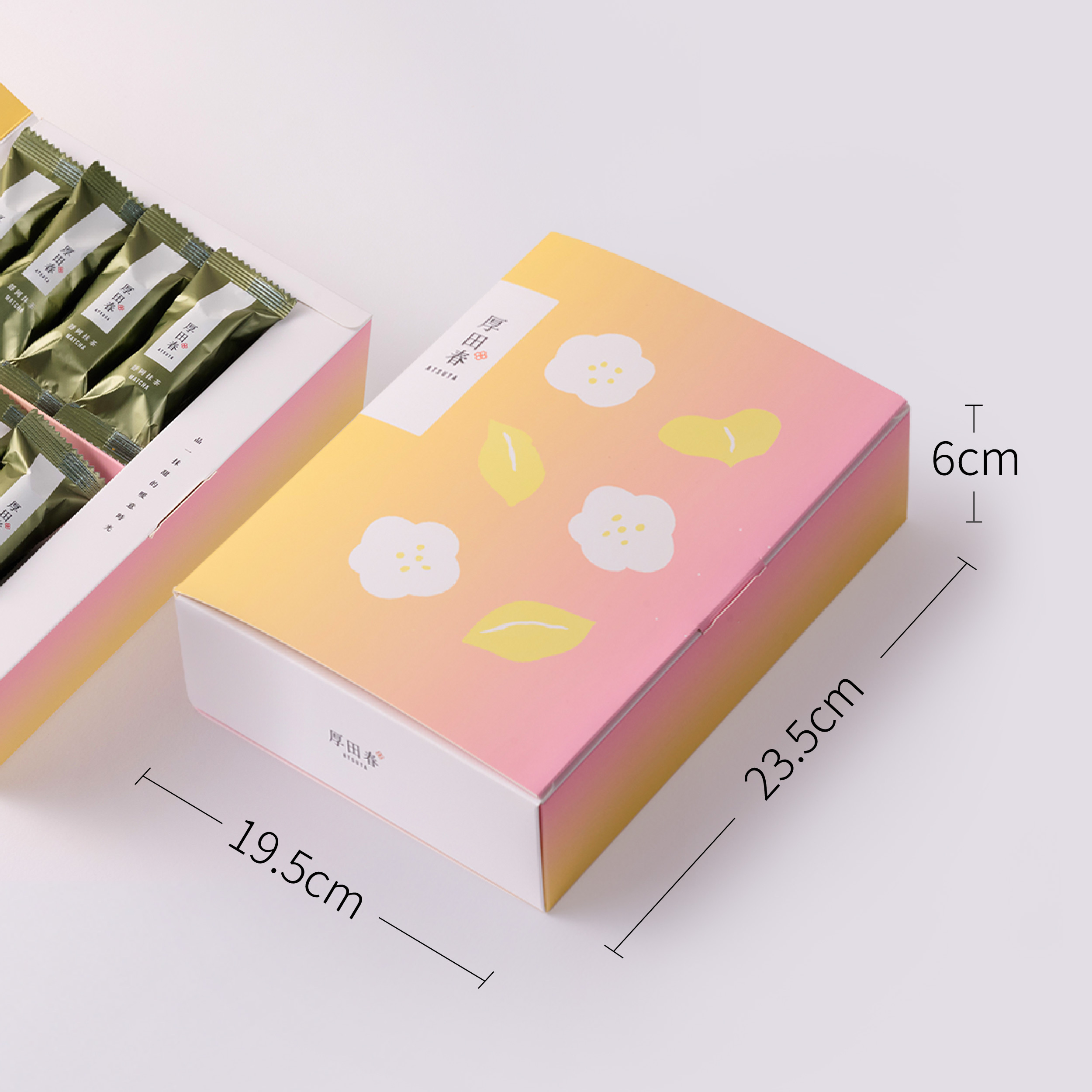 厚田春 靜岡抹茶濃餡奢蛋捲(禮盒) #獨立包裝 #16條 常溫保存 2 個月 /急凍保存7-8個月 (急凍 -18°C)