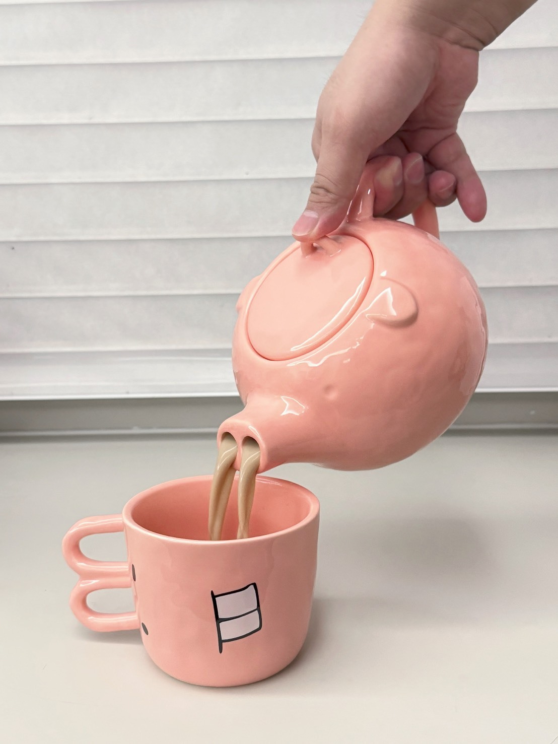 豬鼻子 流水 陶瓷茶壺