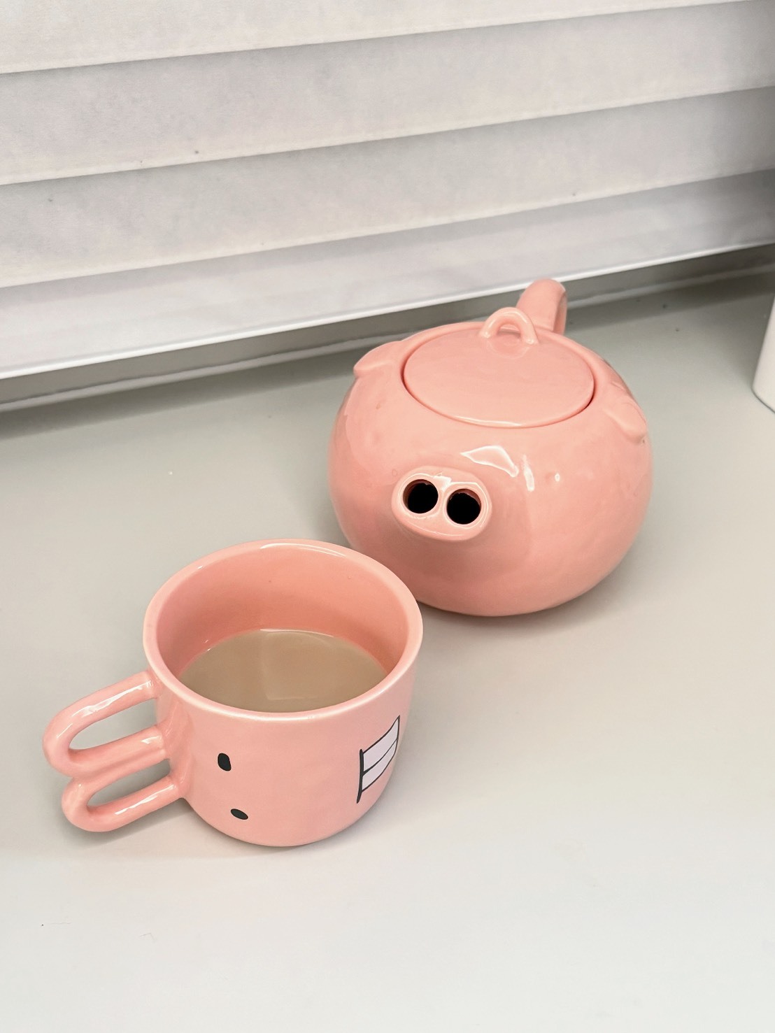 豬鼻子 流水 陶瓷茶壺