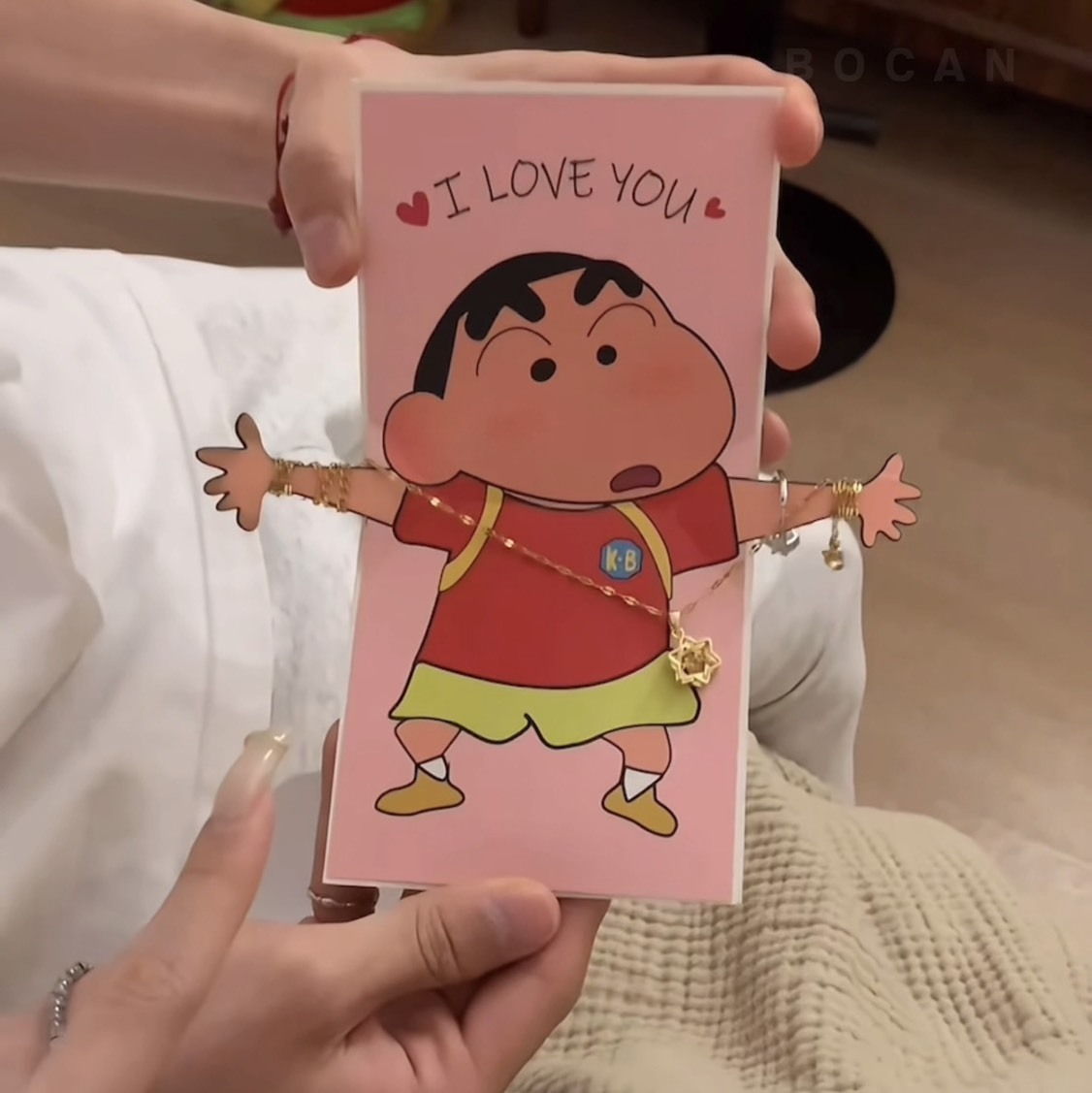 蠟筆小新 I LOVE YOU 唱歌表白 小卡