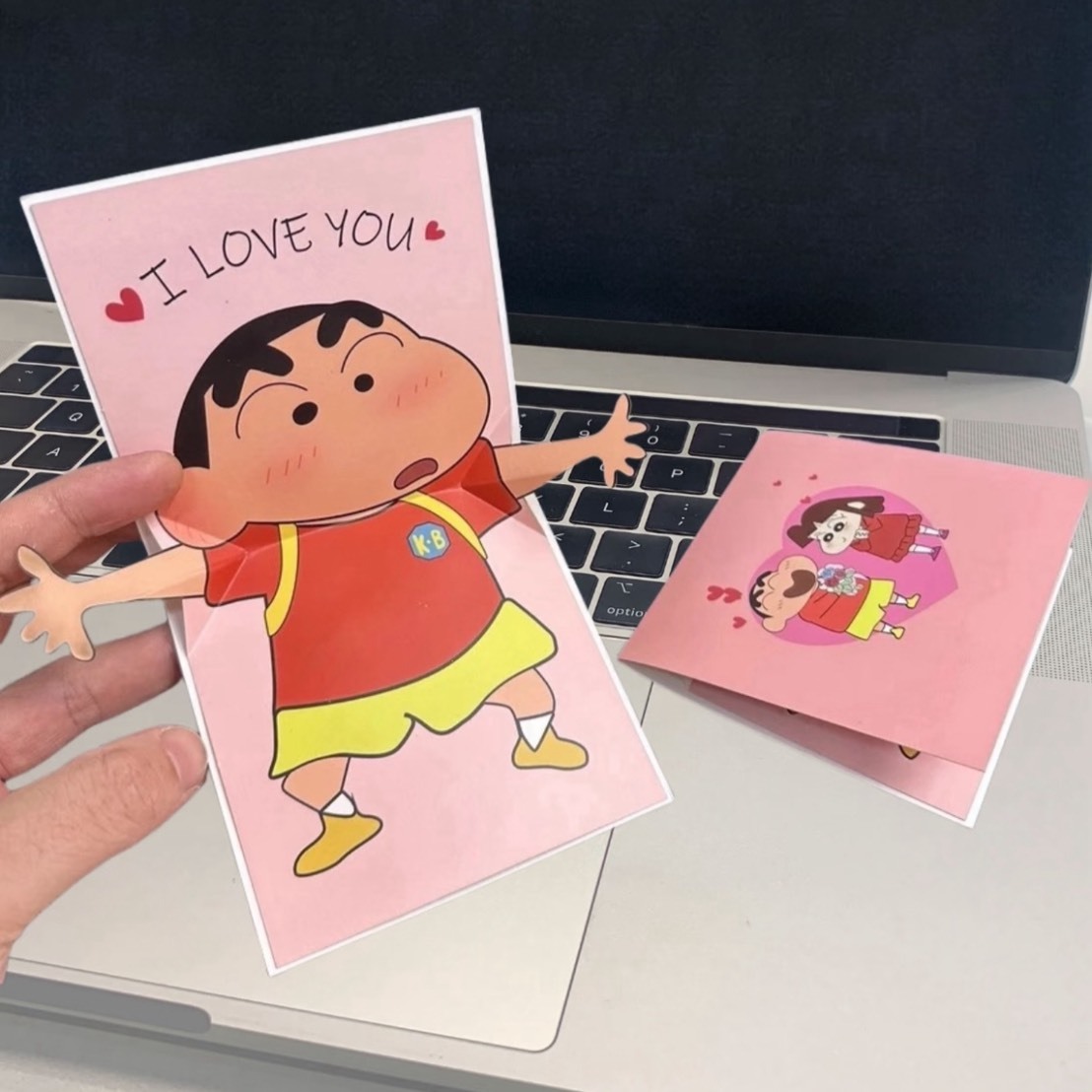 蠟筆小新 I LOVE YOU 唱歌表白 小卡