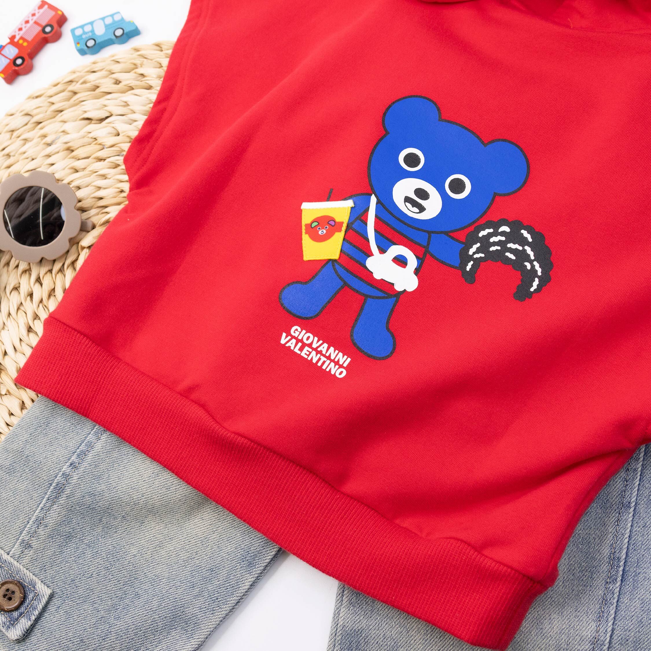 范侖鐵諾【52521】歡樂爆炸頭熊熊連帽背心/上衣