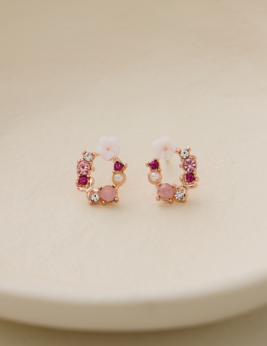 花言花語。針式耳環