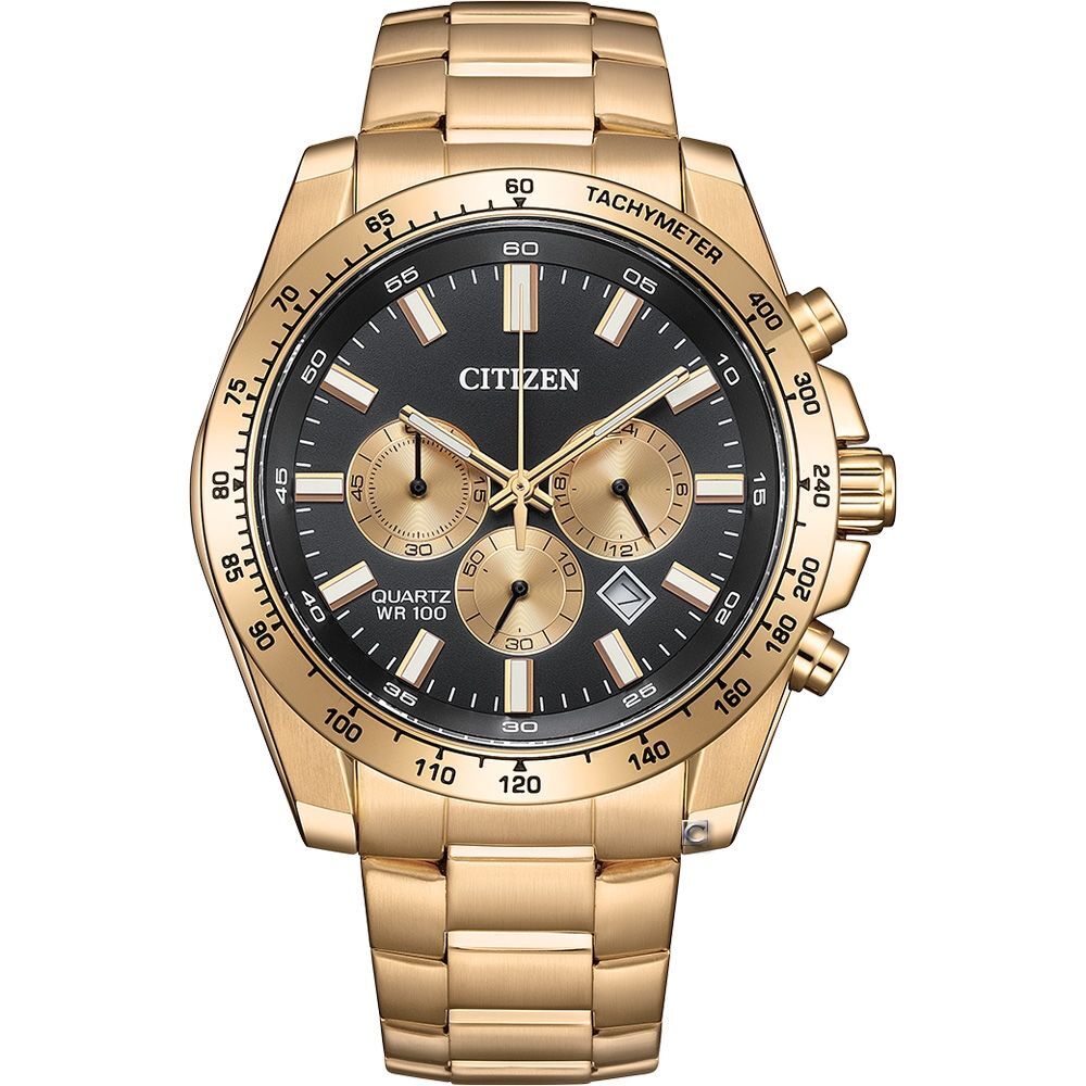 【CITIZEN 星辰】 Chronograph AN8233-51E 運動 潮男 計時 石英 手錶