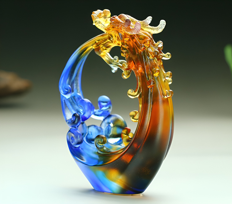 鹿港窯禮品館｜琉璃擺件 祥龍騰飛行天下 開運首選商務禮品推薦