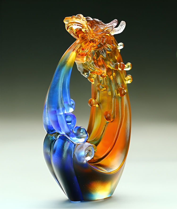 鹿港窯禮品館｜琉璃擺件 祥龍騰飛行天下 開運首選商務禮品推薦