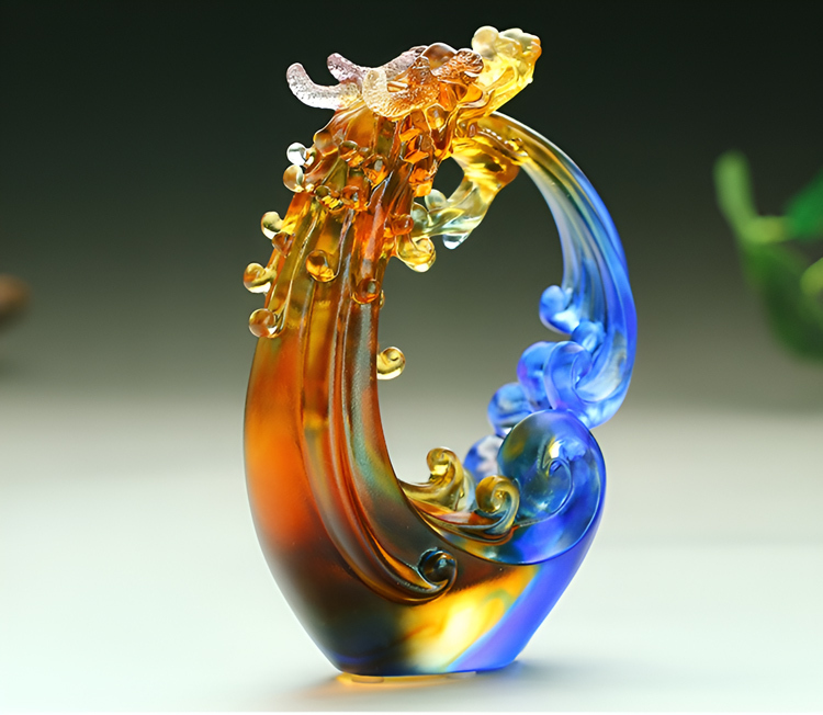 鹿港窯禮品館｜琉璃擺件 祥龍騰飛行天下 開運首選商務禮品推薦