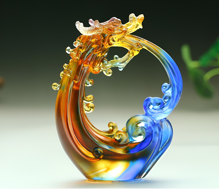 鹿港窯禮品館｜琉璃擺件 祥龍騰飛行天下 開運首選商務禮品推薦