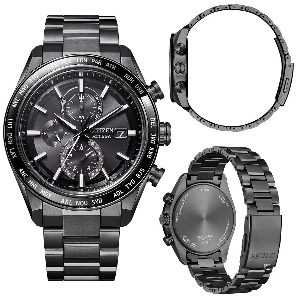 Citizen 星辰 ATTESA Eco-Drive 42mm Super Titanium Case Men's Watch AT8294-59E , AT8295-56E 萬年曆 電波時計 超級鈦金屬錶殼 男士手錶