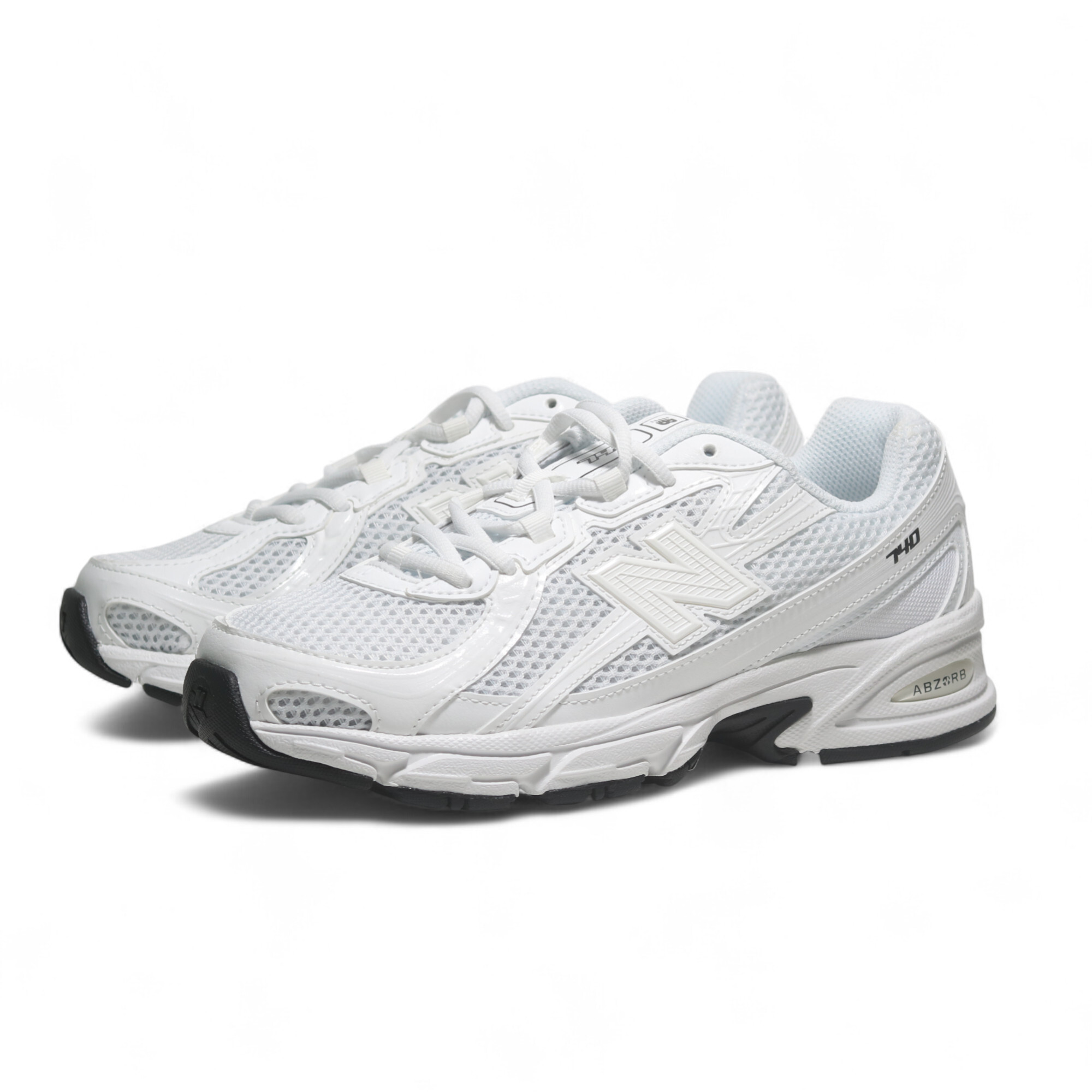NEW BALANCE 慢跑鞋 NB 740 全白 漆皮 復古鞋 女 U740WW2