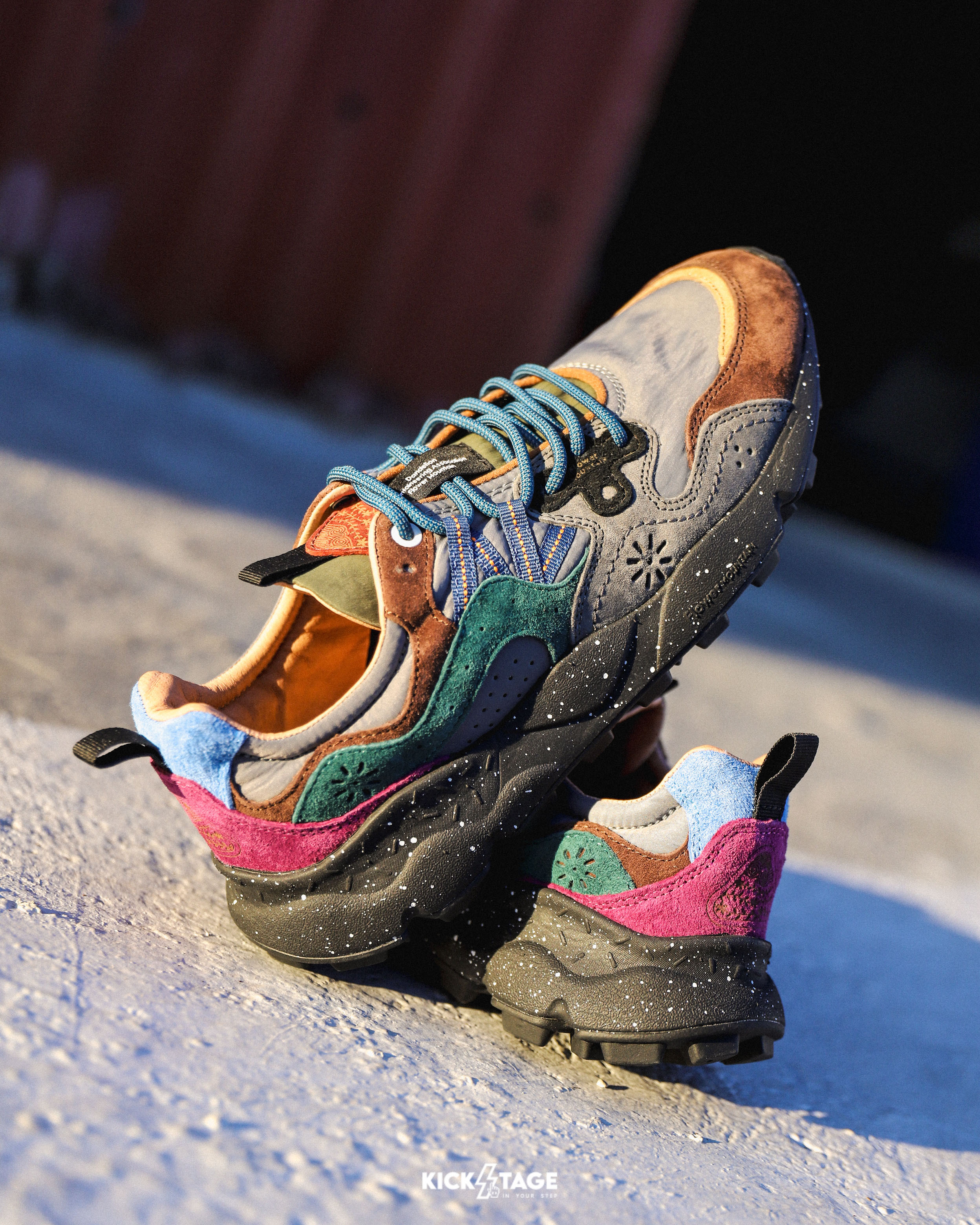 男鞋 Flower MOUNTAIN 山霧花野 YAMANO 3 山野3 深灰色 戶外 皮革 多層次拼接 軟木鞋墊 耐磨橡膠大底 休閒鞋【FM2589298】