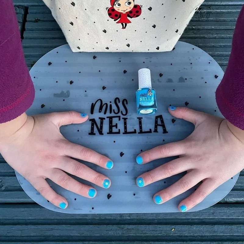 Miss Nella 兒童水性可撕式安全指甲油 - 美人魚藍 MN01