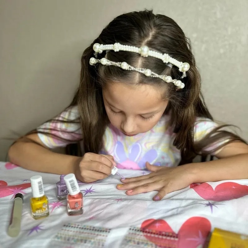 Miss Nella 兒童水性可撕式安全指甲油 - 泡泡糖紫 MN02