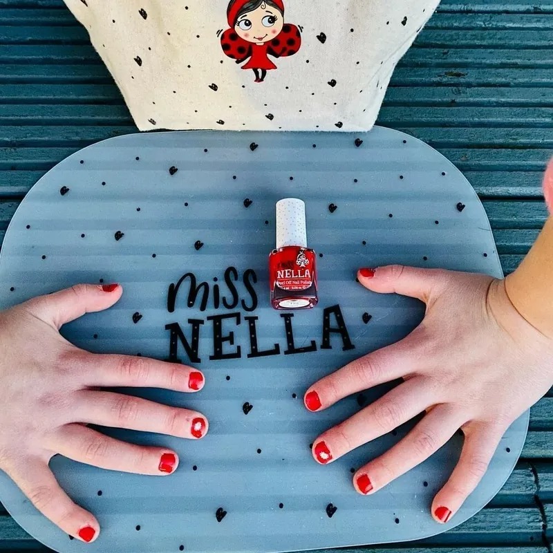 Miss Nella 兒童水性可撕式安全指甲油 - 草莓紅 MN07