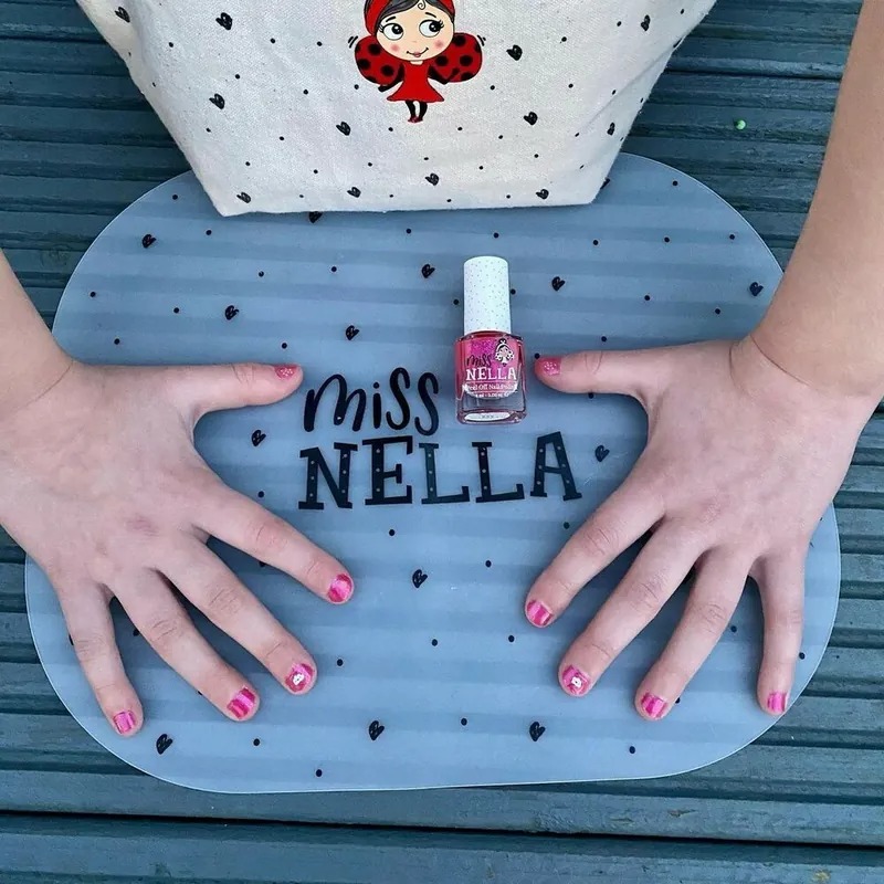 Miss Nella 兒童水性可撕式安全指甲油 - 亮片甜心桃紅 MN18
