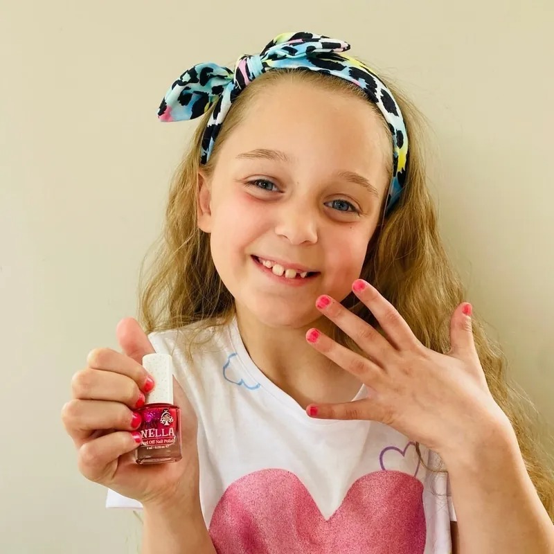 Miss Nella 兒童水性可撕式安全指甲油 - 閃閃舞鞋紅 MN29