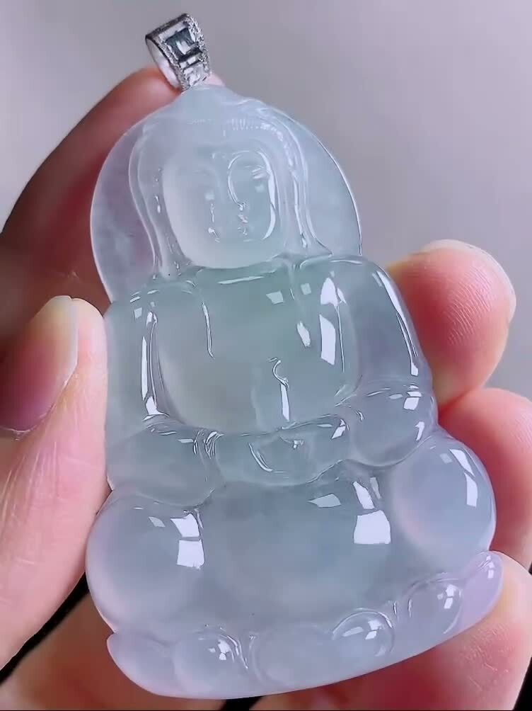 翡翠觀音,天然翡翠A玉, 緬甸玉, Jade, Jadeite