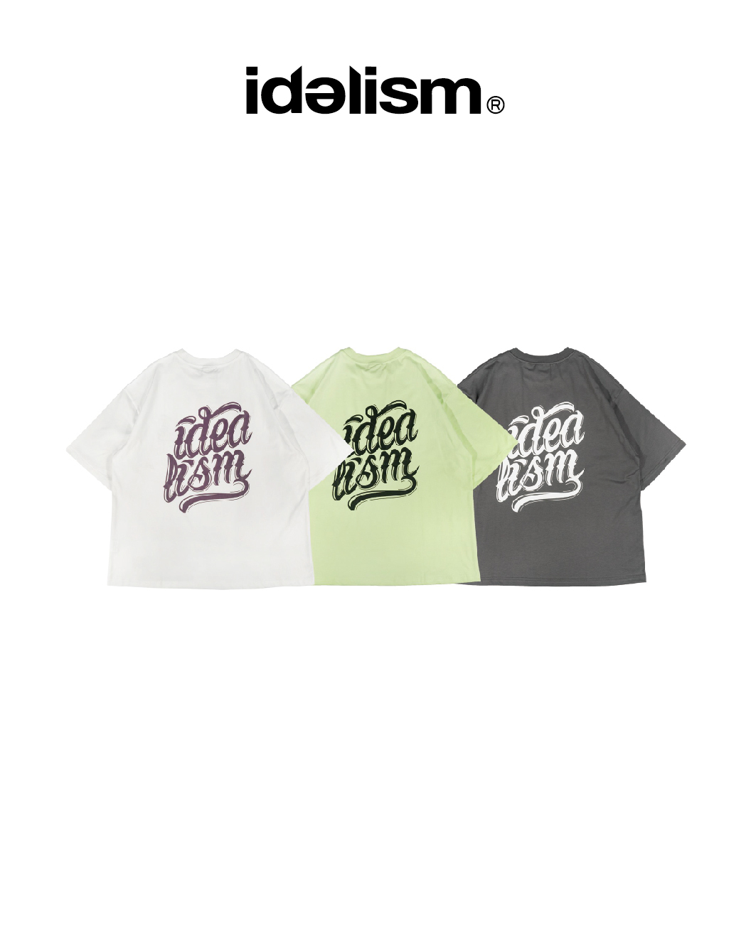 idealism 短袖T恤 白/綠/灰 25 S/S Write Tee