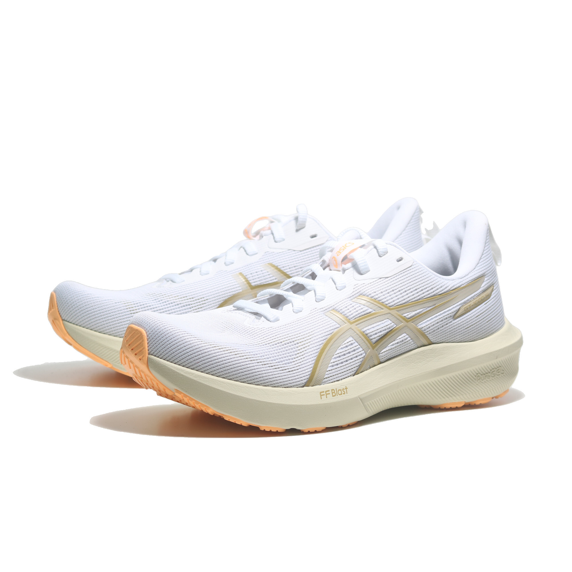 ASICS 慢跑鞋 GT-1000 14 白米 奶油底 支撐 專業跑鞋 男 1011C077100