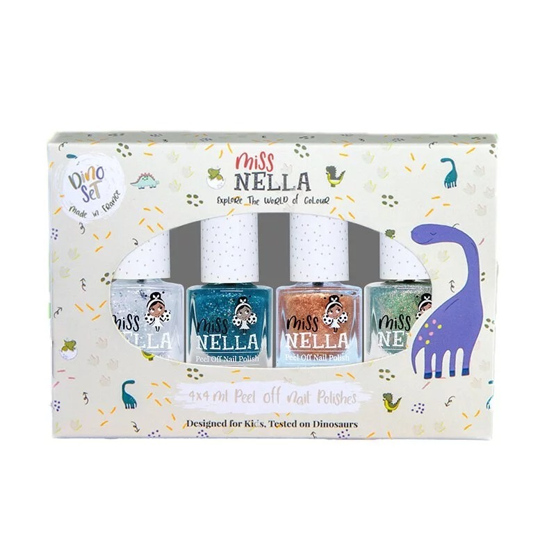 Miss Nella 兒童水性可撕式安全指甲油-夢幻星湖4入組