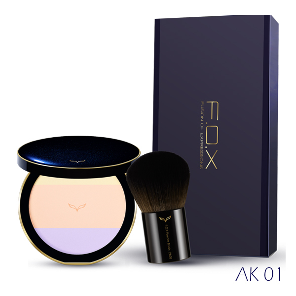 【禮盒組】F.O.X絲柔蜜粉餅12g（贈卡布其蜜粉刷）