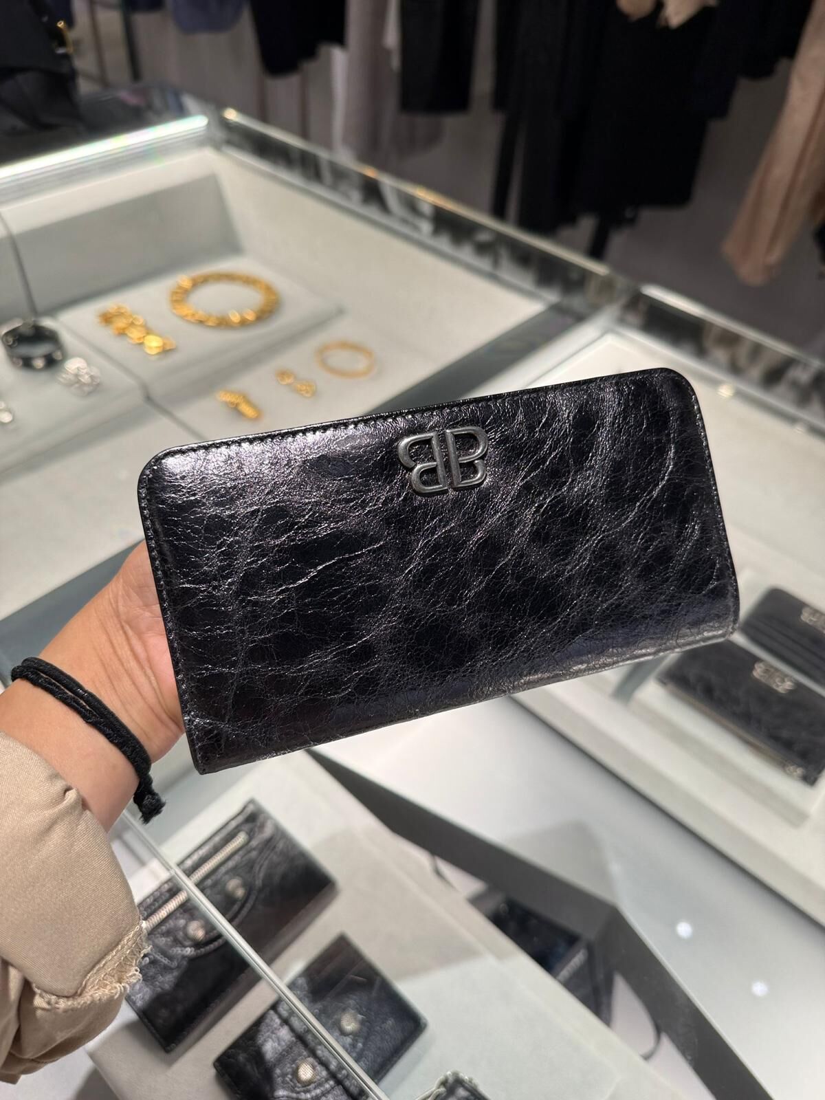 Balenciaga Monaco Long Wallet Steel Grey 765428