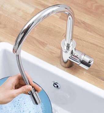 GROHE｜Concetto 單槍伸縮式廚房龍頭（鉻色） 32663003