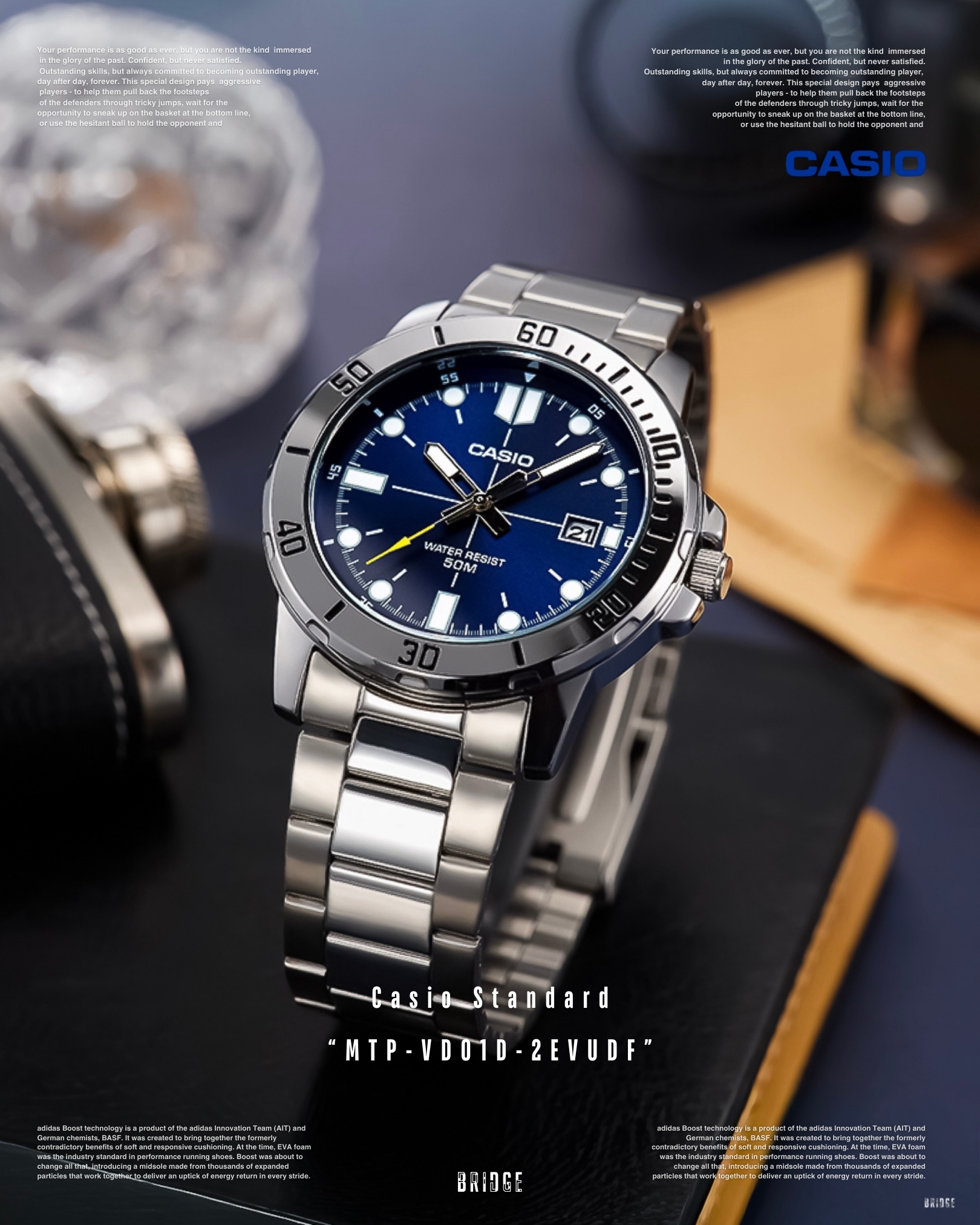 『男生要變帥 真的很簡單 😎』Casio Standard 藍 MTP-VD01D-2EVUDF