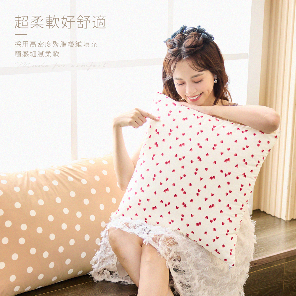 超柔軟好舒適,採用高密度聚酯纖維填充,觸感細緻柔軟