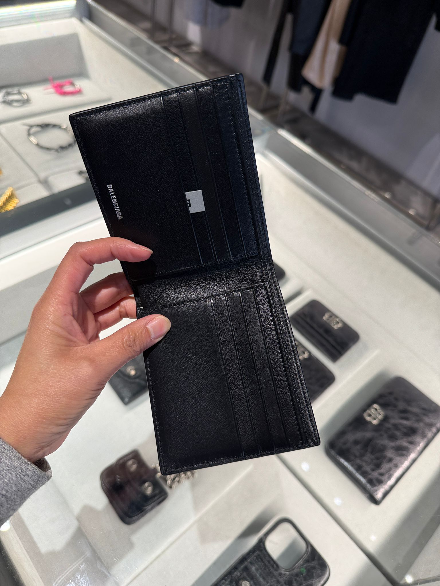 Balenciaga Le Cagole Square Folded Wallet Black 763392