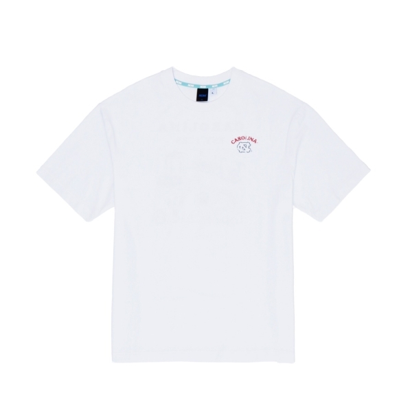 NCAA 短T 白色 落肩 印花 涼感 短袖 中性 7525100400