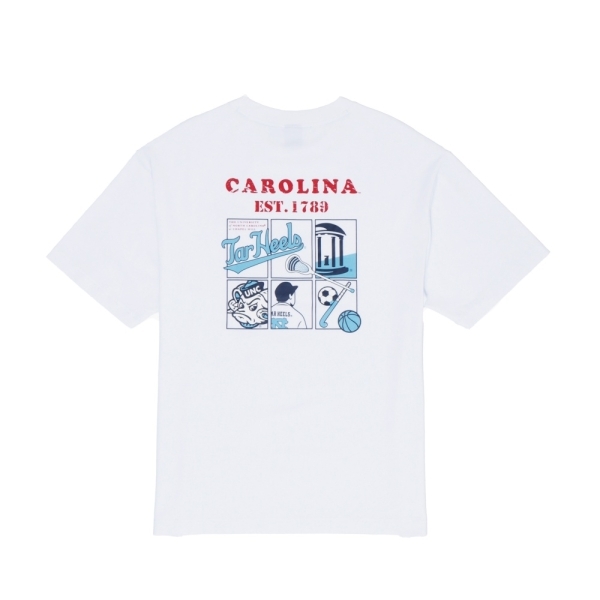 NCAA 短T 白色 落肩 印花 涼感 短袖 中性 7525100400