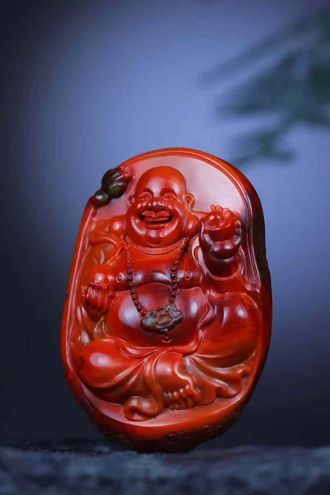 92232 南紅彌勒佛