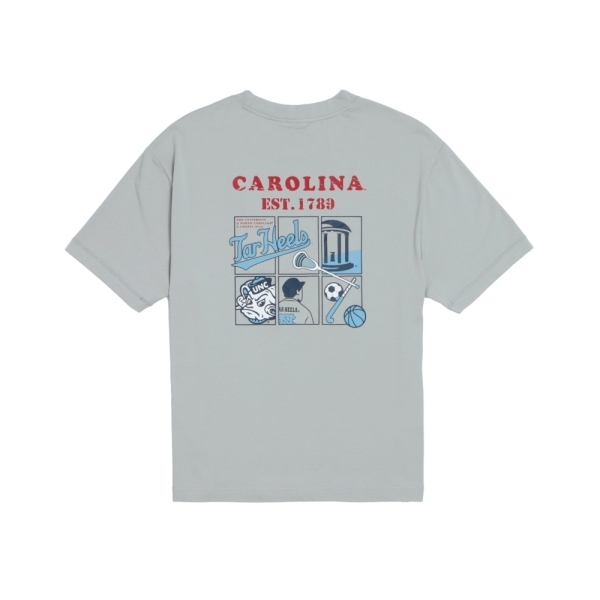 NCAA 短T 灰色 落肩 印花 涼感 短袖 中性 7525100411