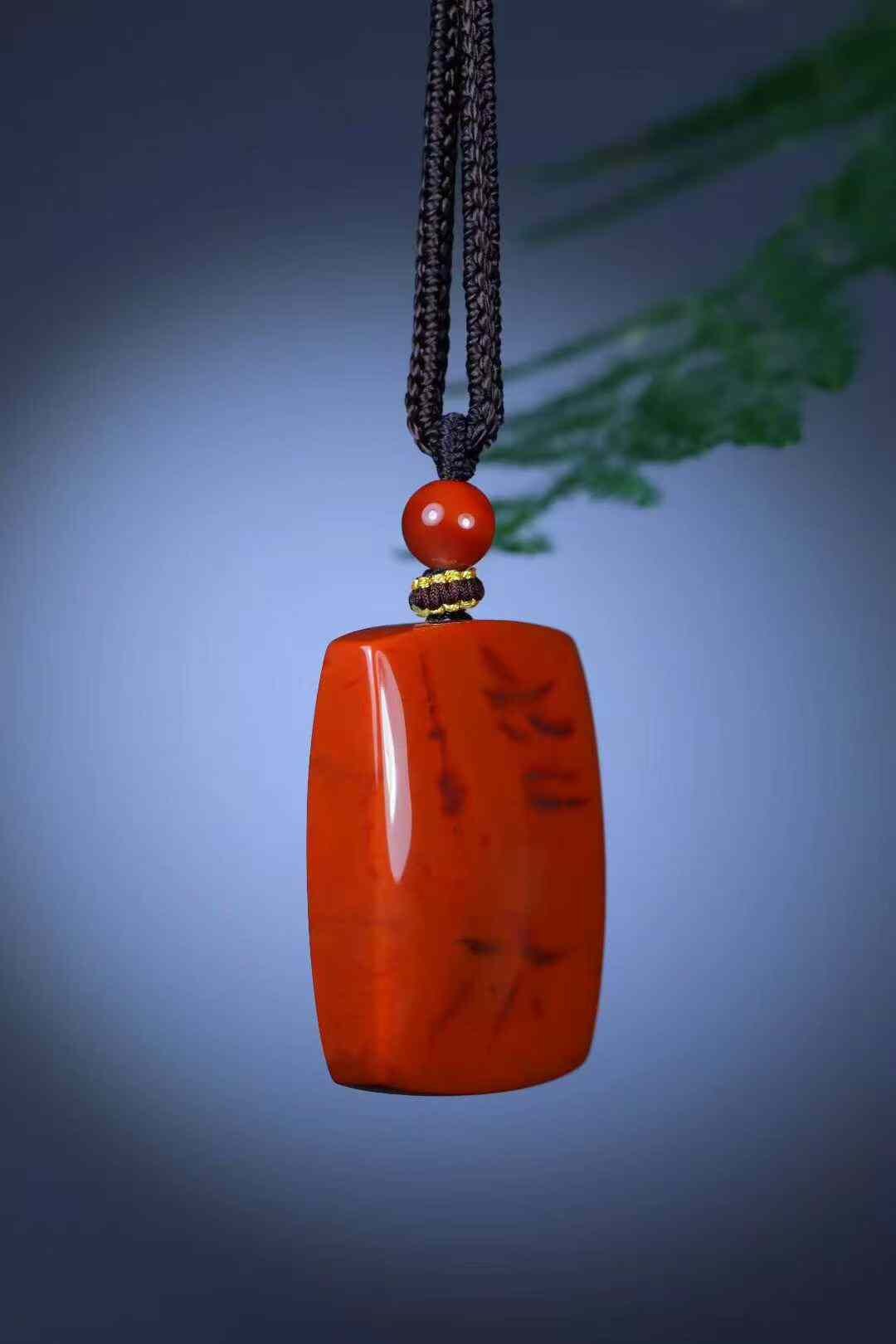 92233 南紅平安無事牌