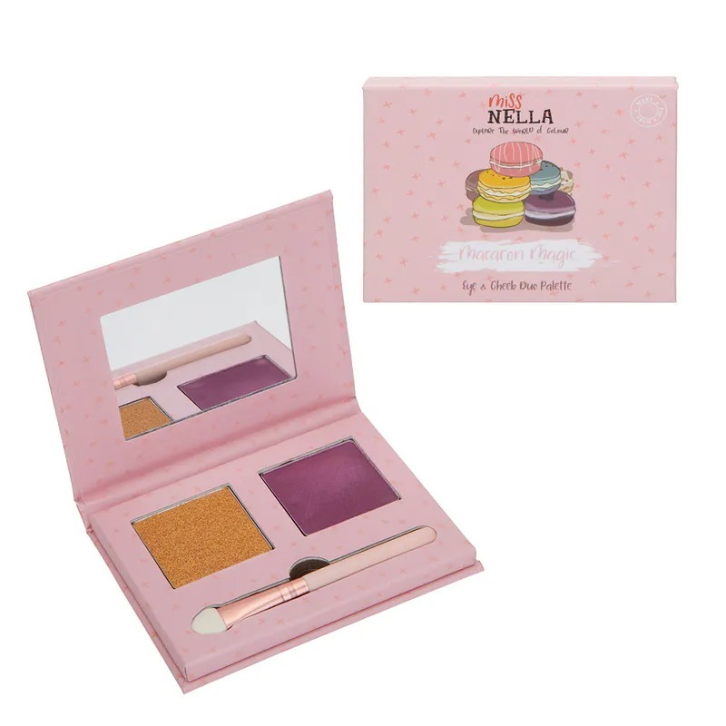 Miss Nella 兒童水性眼影腮紅盤(魔法瑪卡堂-雙色附刷具)